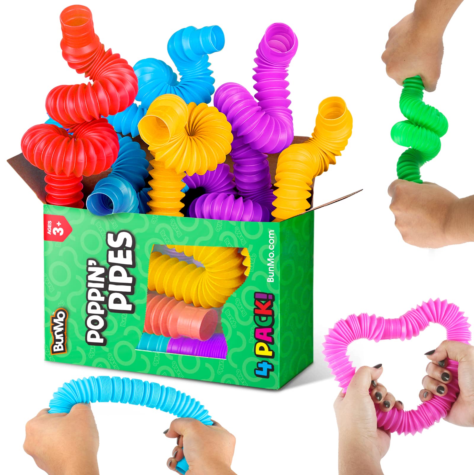 BunMo Pop Tubes Sensory Toys, Fine 