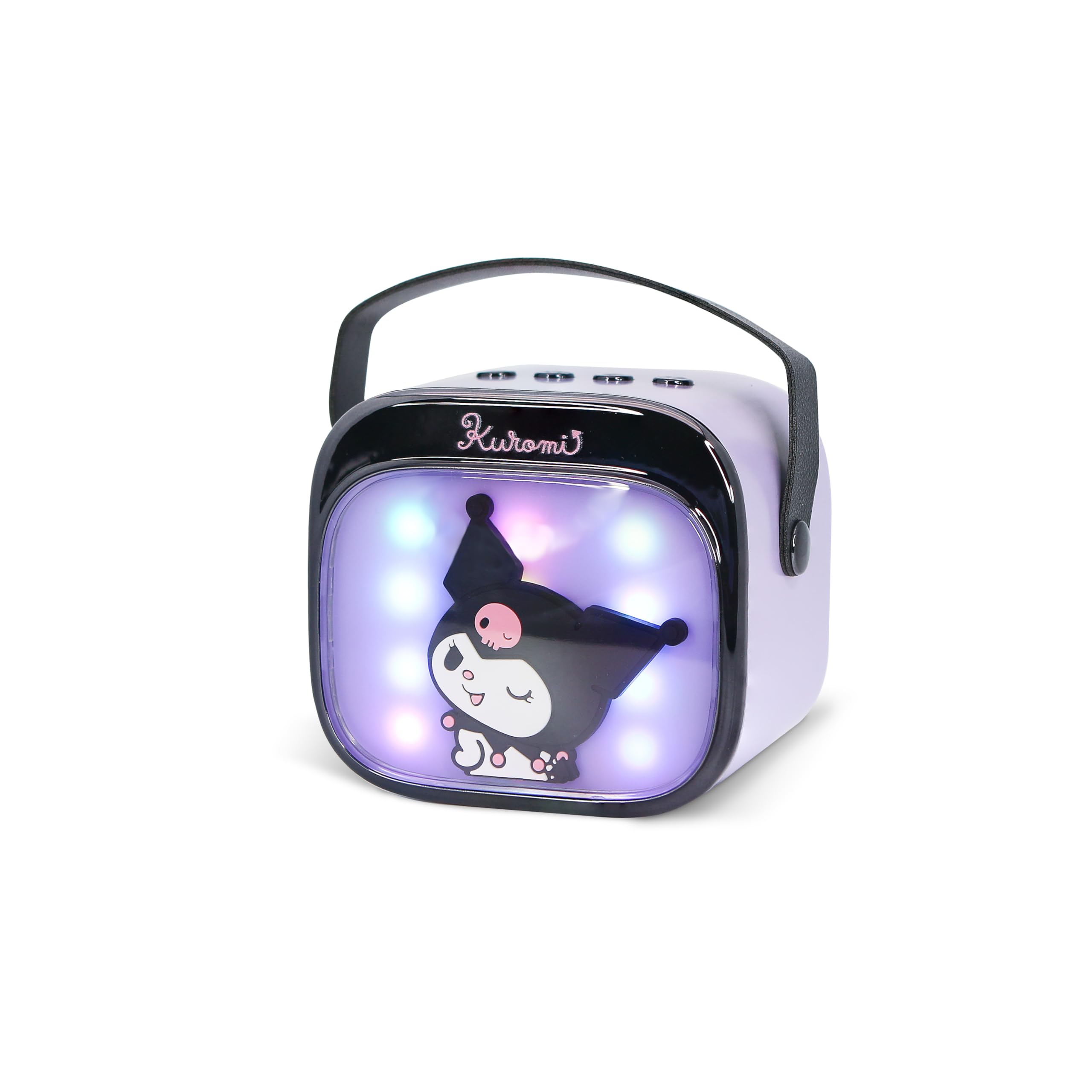 Altavoz DE Karaoke INALÁMBRICO con MICRÓFONO Y Luces LED Kuromi Compatible con Cualquier Fuente DE Sonido Bluetooth