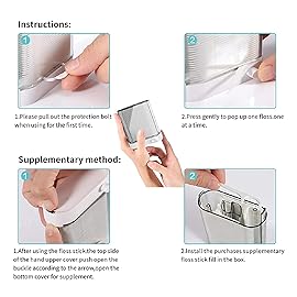 Holy Rose Dental Flossers Dispenser with Mini Floss Picks Portable Case, Bagged Refill of 208 Count for Adults - Tasteless Floss Sticks Ideal for Home, Travel, and Oral Care.