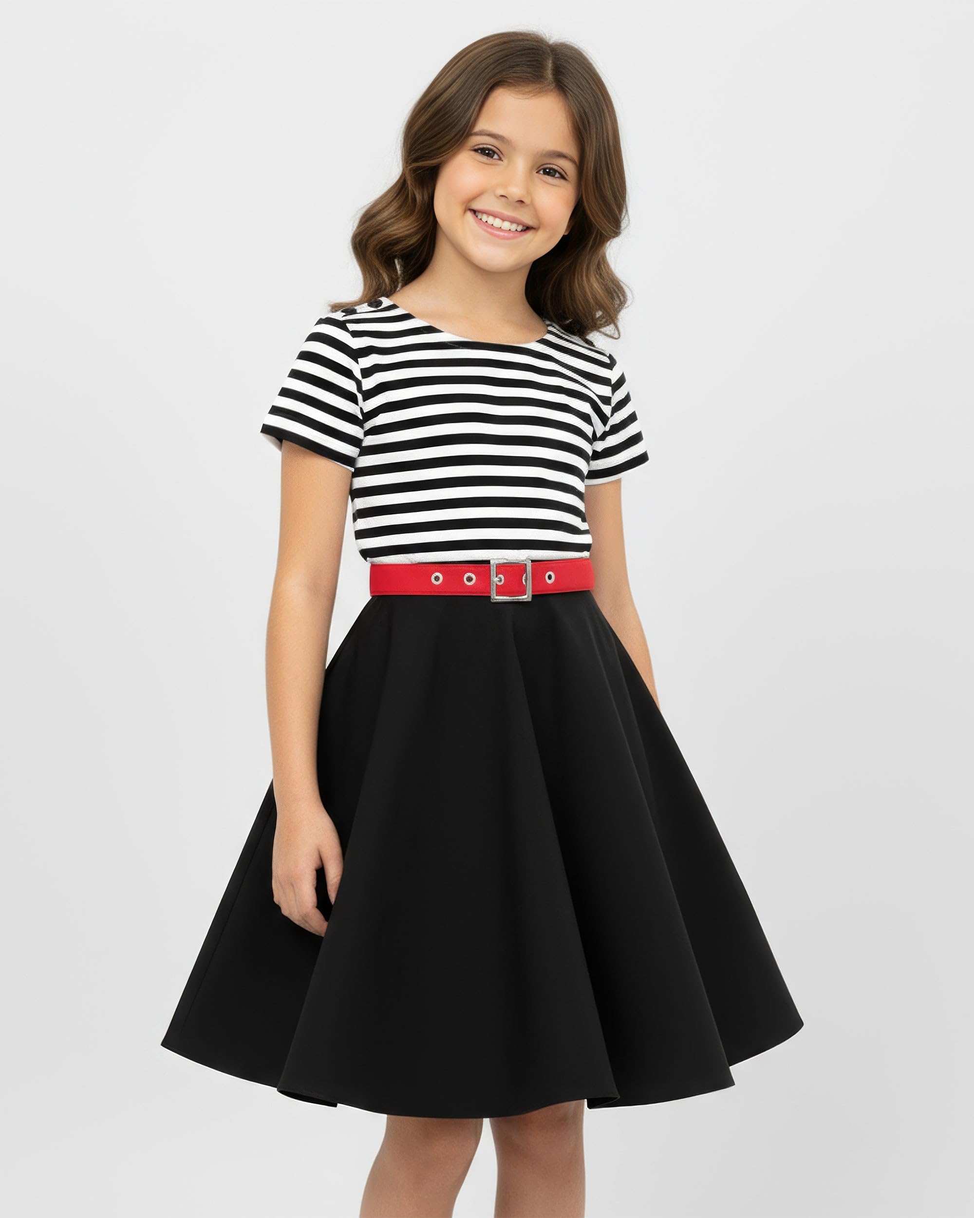 BlackButterfly Robe Fille Maria Rayures Bicolore Cérémonie