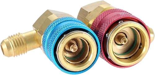 Miniatura 3 de R134A - Kit de válvula de grifo de lata, adaptadores AC R134A, acopladores rápidos, para acopladores rápidos de calibre múltiple R12 R22, con