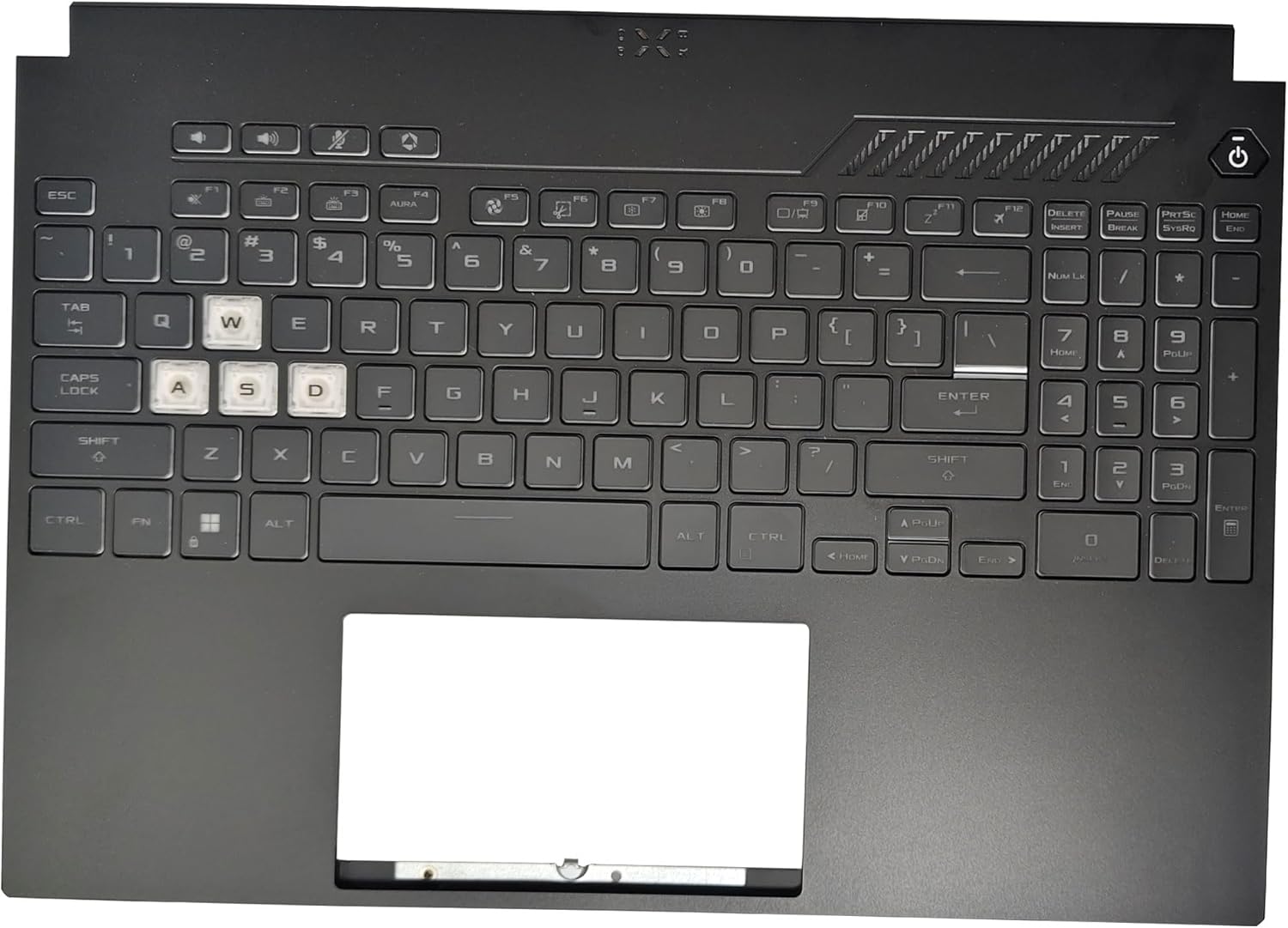 Laptop US Keyboard Compatible for ASUS TUF Dash Gaming A15 F15 FX517ZC FX517ZM FX517ZR FX517ZE with Palmrest Upper Cover Case RGB Backlit