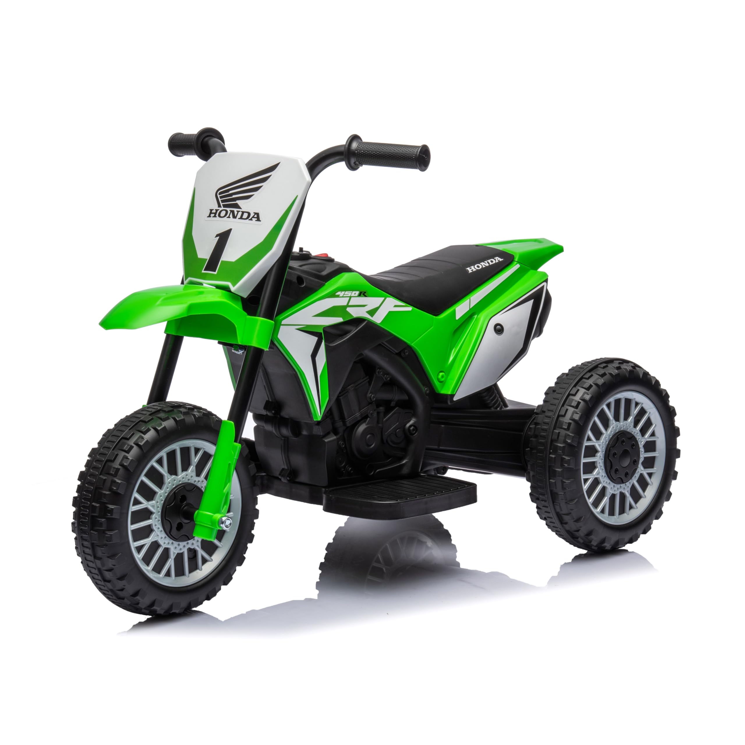 Lovely Baby Battery Operated Power Riding Kids Motorcycle LB 955, Three Wheel Ride-on Motorbike, Rechargeable Electric Sit & Drive,Best Gift for Children 1-3 Years (100% Assembled, Green)