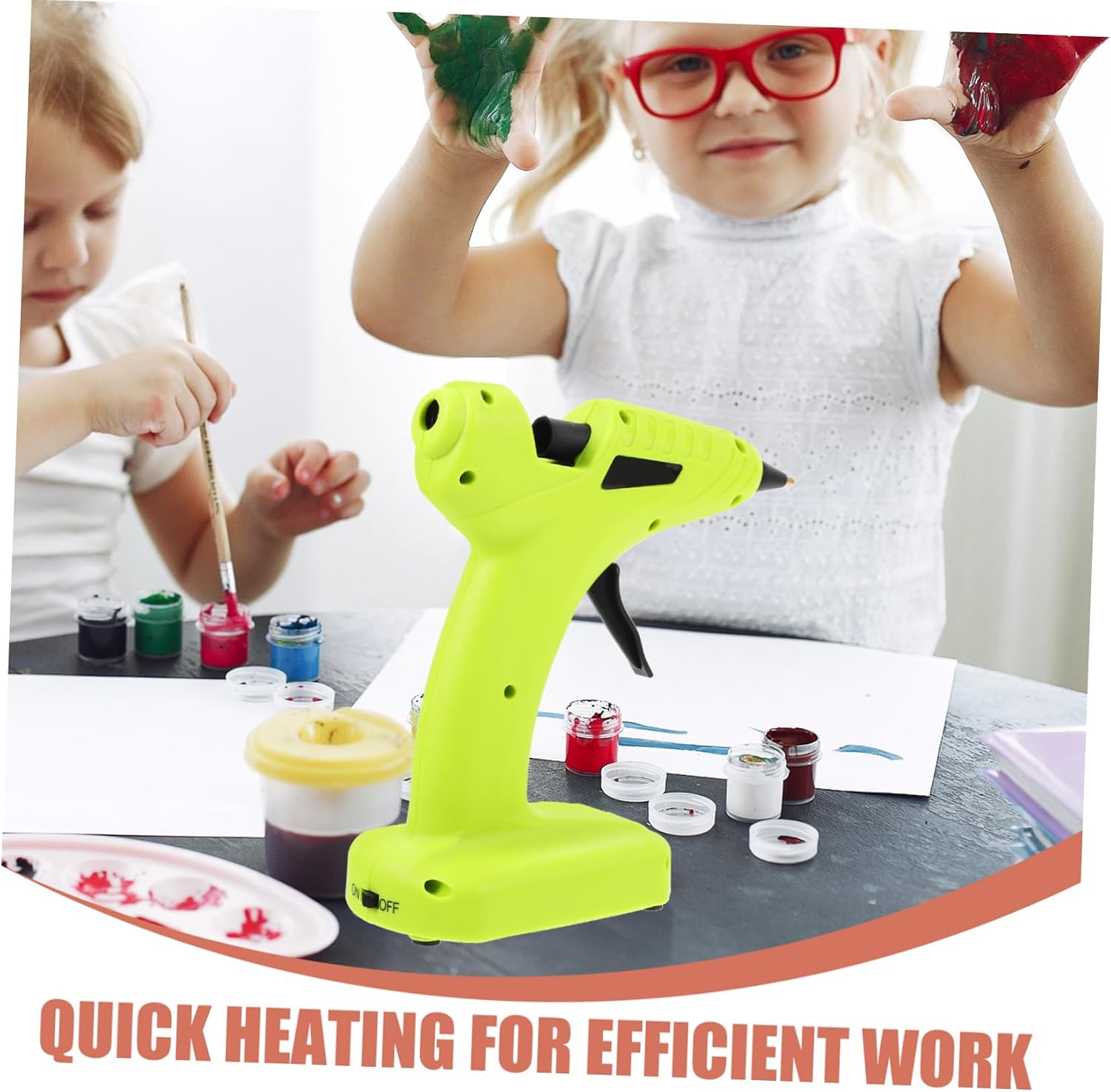 Craft Glue Gun Hot Melt Glue Gun Fine Tip Wireless Diy Tool Quick Heat-up Ergonomic Trigger Strong Adhesive