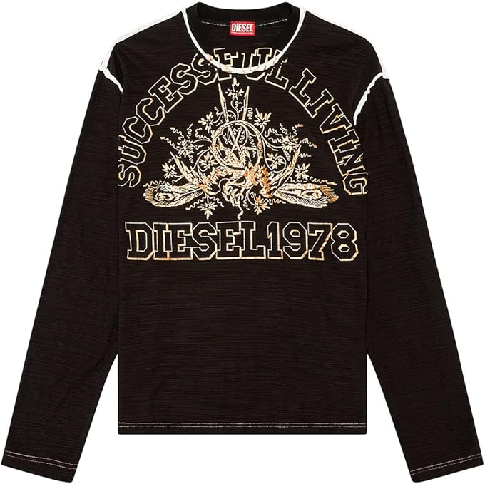 DIESEL T-CRANE-LS-SLITS-RAW ロンT デザイン性◎ DIESEL｜メンズ Tシャツ 長袖 T-CRANE-LS-SLITS-RAW | Rakuten