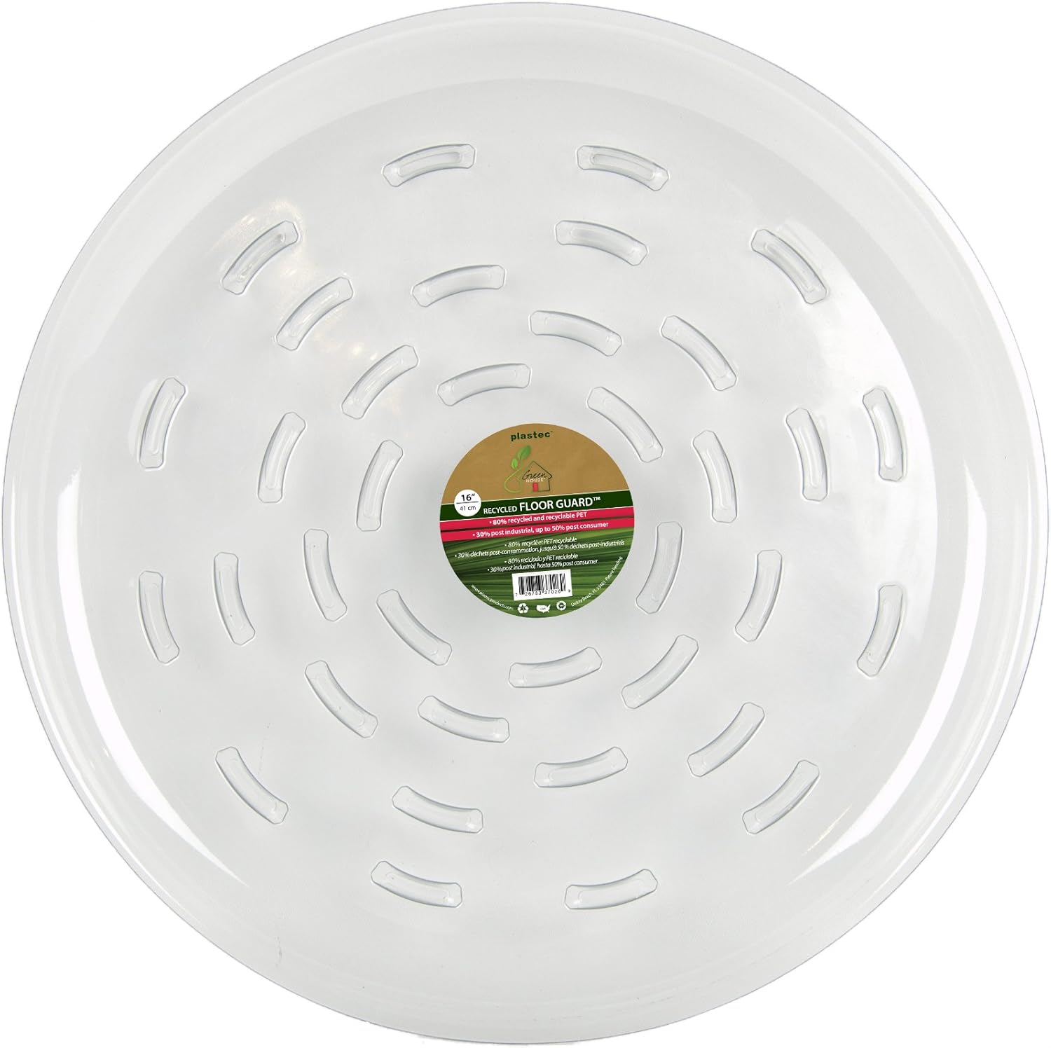 Plastec FGR16 Floor Guard Recycled Saucer, 16-Inch