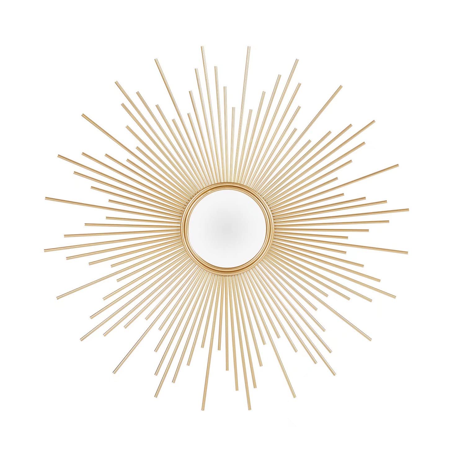 Runder Starburst Dekorativer Wandspiegel, Deko Spiegel Gold Sonne, Wandrahmenspiegel Wanddeko Wanddekoration Dekoration Sonne Strahlen Licht, 60cm/70cm/80cm