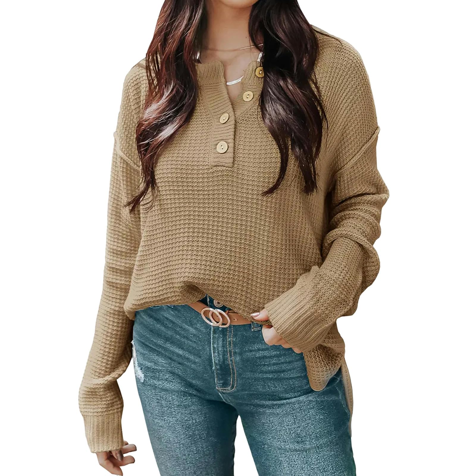 TEidea Swetry damskie moda damskie swetry jesień/zima jednolity guzik sweter z dzianiny sweter dla kobiet S-XL