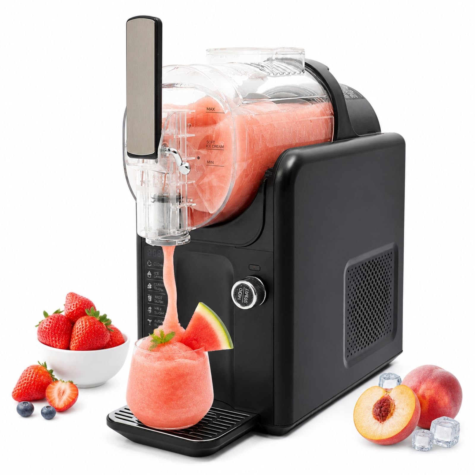 Slushie-Maschine mit LCD-Display, 5 Voreinstellungen - 2L große Kapazität