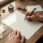Acidea 50 Feuilles Papier à remanier pour l'impression, 120GSM A4 Ivory Blank Certificate Printing Paper, Single-Sided Gold Foil Flakes Cardstock crème pour écrire, Invitation de mariage,Menus, Lettres