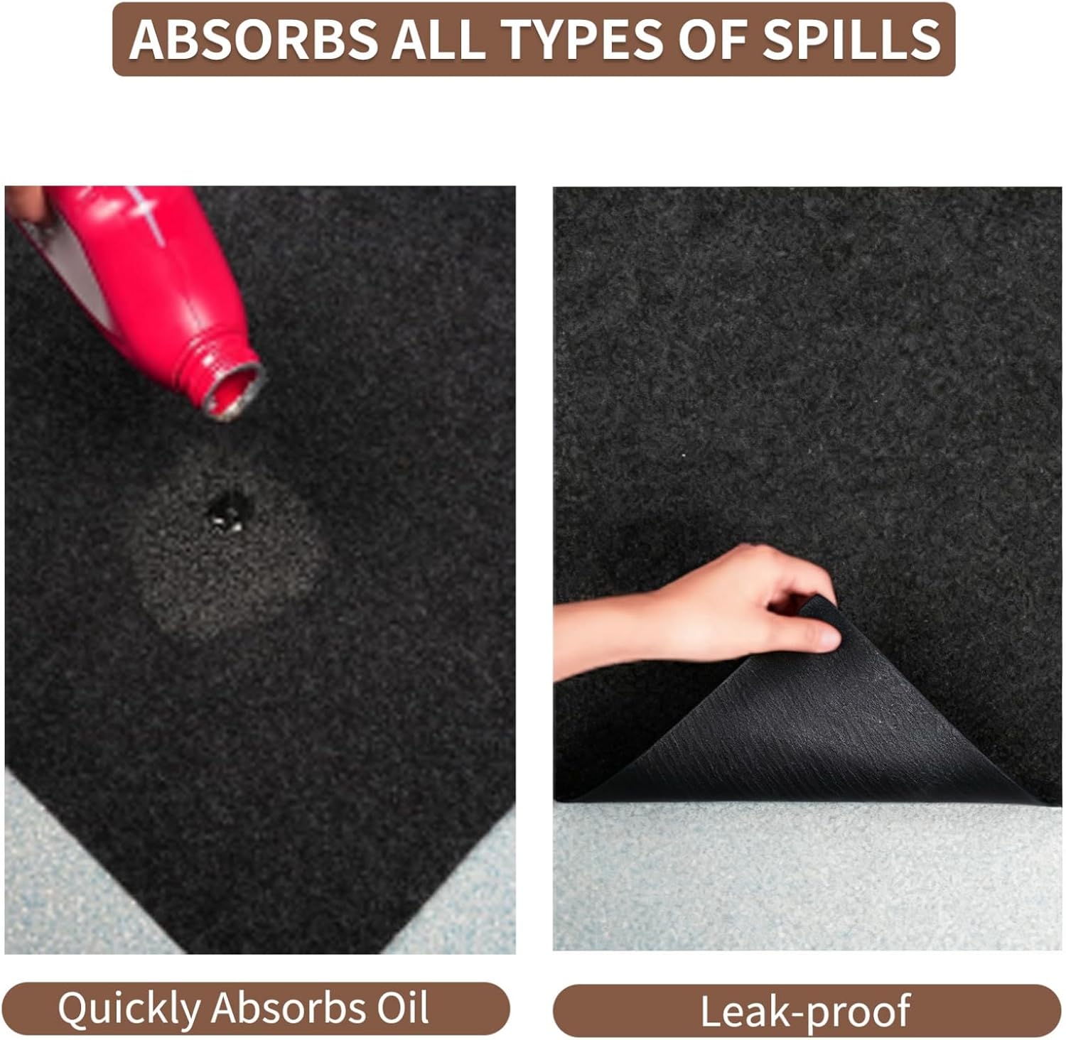 Oil Spill Mat, Dog Seat Cover, Garage Floor Mat for Under Car,Highly Absorbent Maintenance Mat Protects Vehicle Interior, Fit for SUVs, Trucks, Vans, and Cars (60 x 74 Inch)