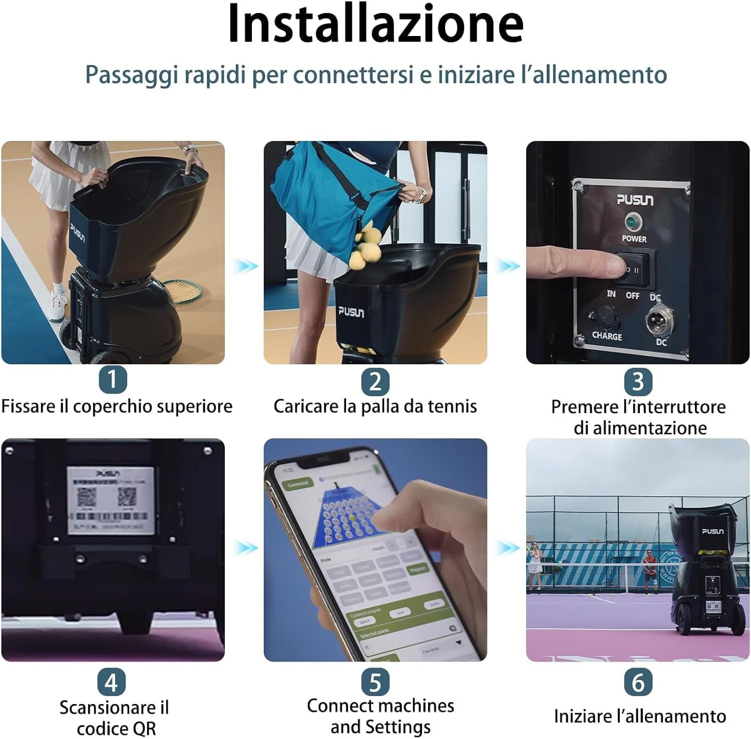 PT-Smart Tennis Ball Machine: 100+ Ball Capacity, 4-6 Hours Battery Life, External Battery, Multifunctional with Intelligent Remote Control and Automatic Ball Feeding, for Beginners Red