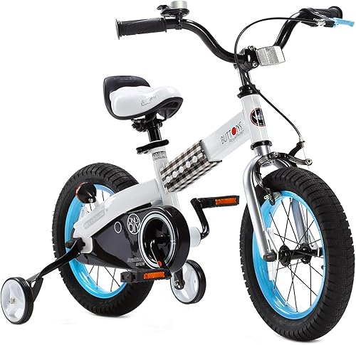 Miniatura 10 de Royalbaby Bicicleta Cubetube para niños de 3 a 9 años, bicicleta para niños pequeños de 12, 14, 16, 18 y 20 pulgadas, con ruedas de entrenamiento,