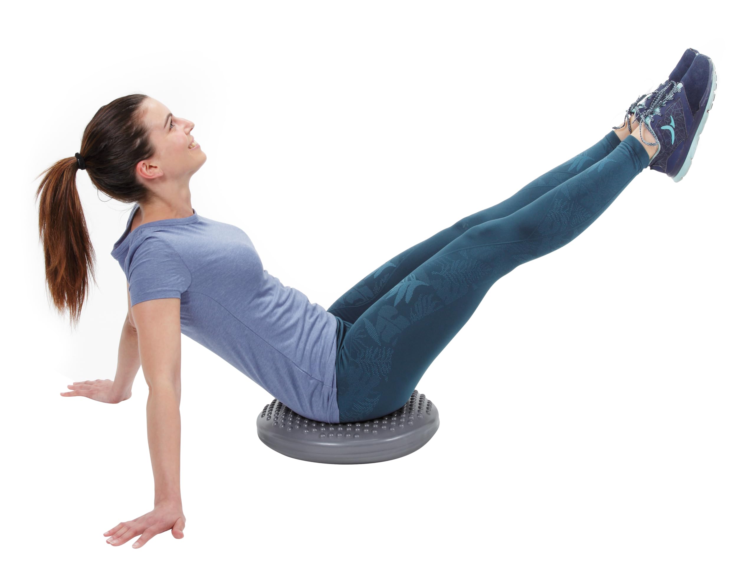 Gymnic Disc’o’Sit Cuscino Propriocettivo per Postura e Allenamento Funzionale, Ø 39 cm, gonfiabile, in PVC sicuro, dispositivo medico di classe I per fitness e riabilitazione
