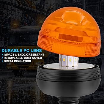 Amazon.co.jp: X-STYLE LED回転灯 12V 24V 黄 警告灯 3つモード