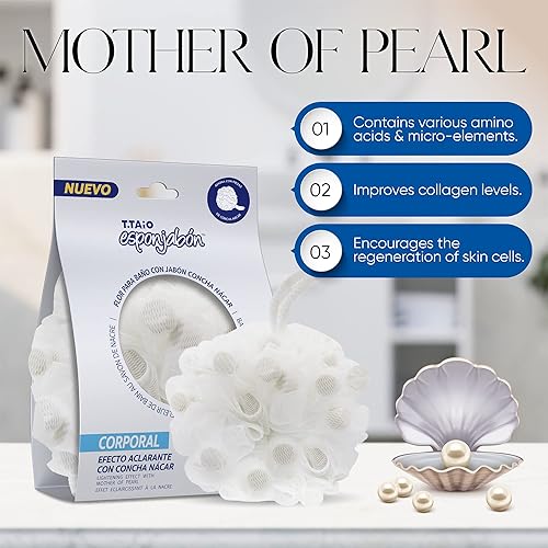 Miniatura 6 de T.Taio Esponjabon - Esponjabon para baño de ducha, bola de gel corporal Luffa Loufa, limpiador de puf de malla para limpieza completa, espuma para