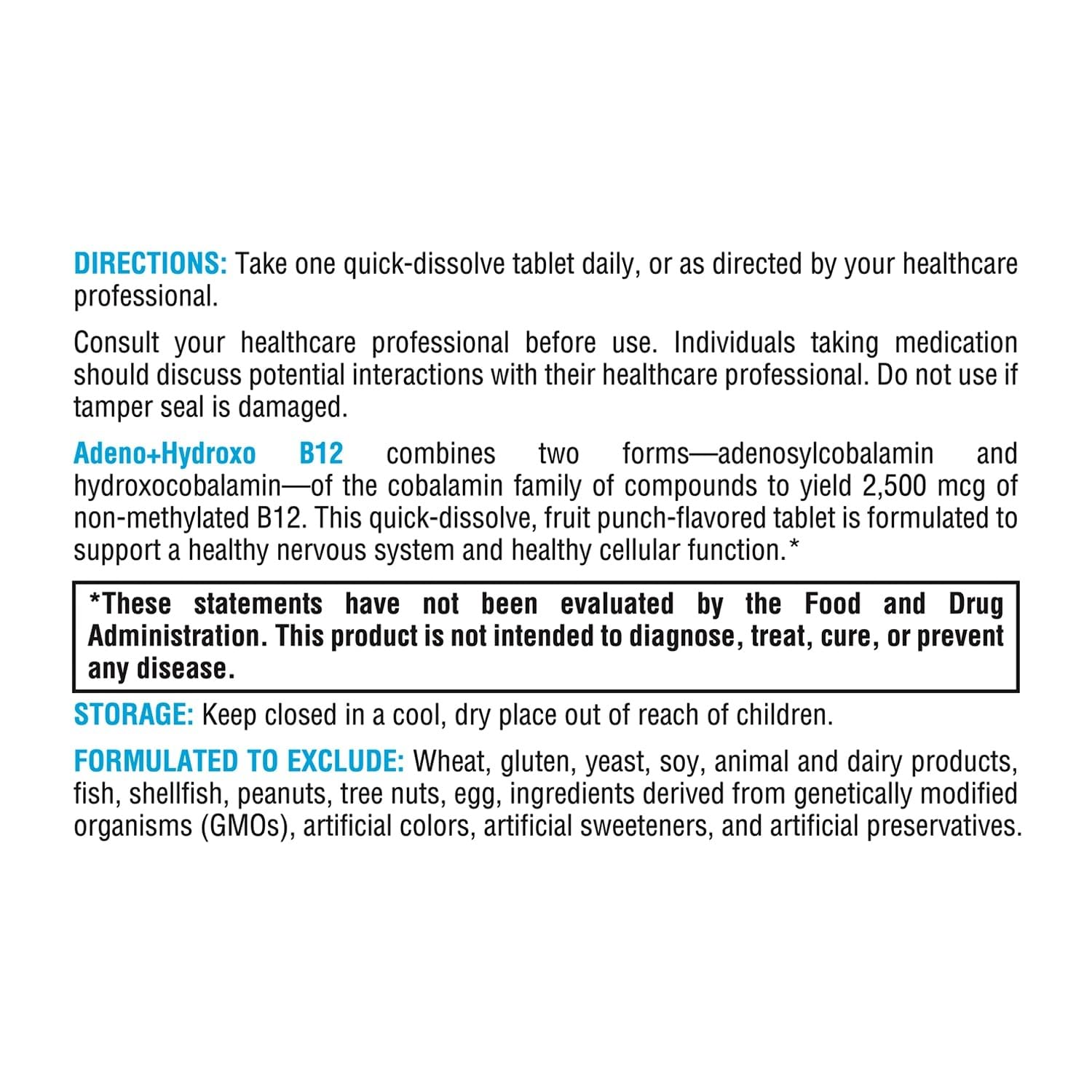 XYMOGEN Adeno+Hydroxo B12, Fruit Punch, 60 Tablets — Amazon image 5