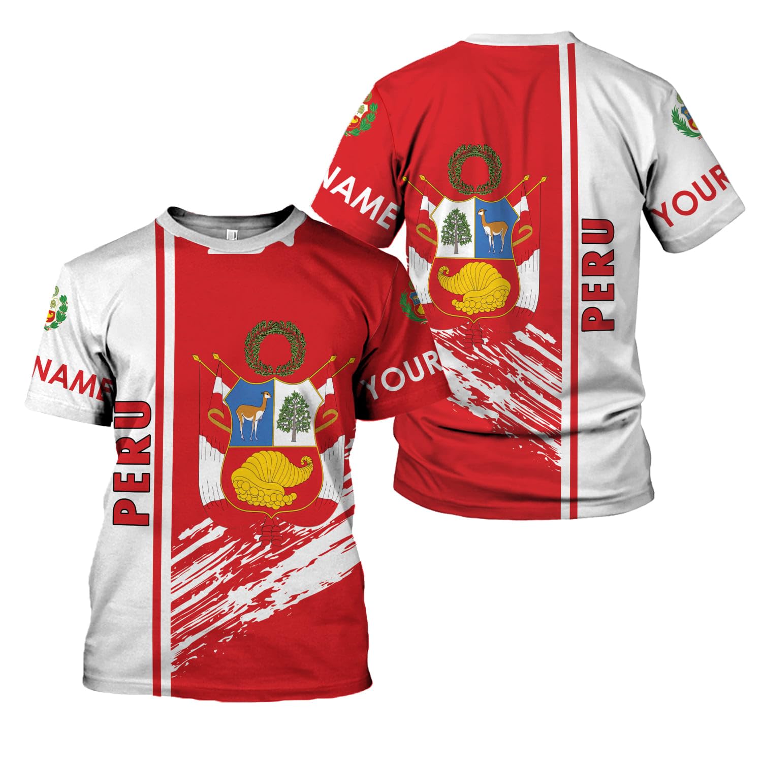 Personalized Name Peru Shirts for Men and Women, Custom Peru 3D Tshirt, Peru Flag Pride Shirt, Peruvian Camisa Shirt 8