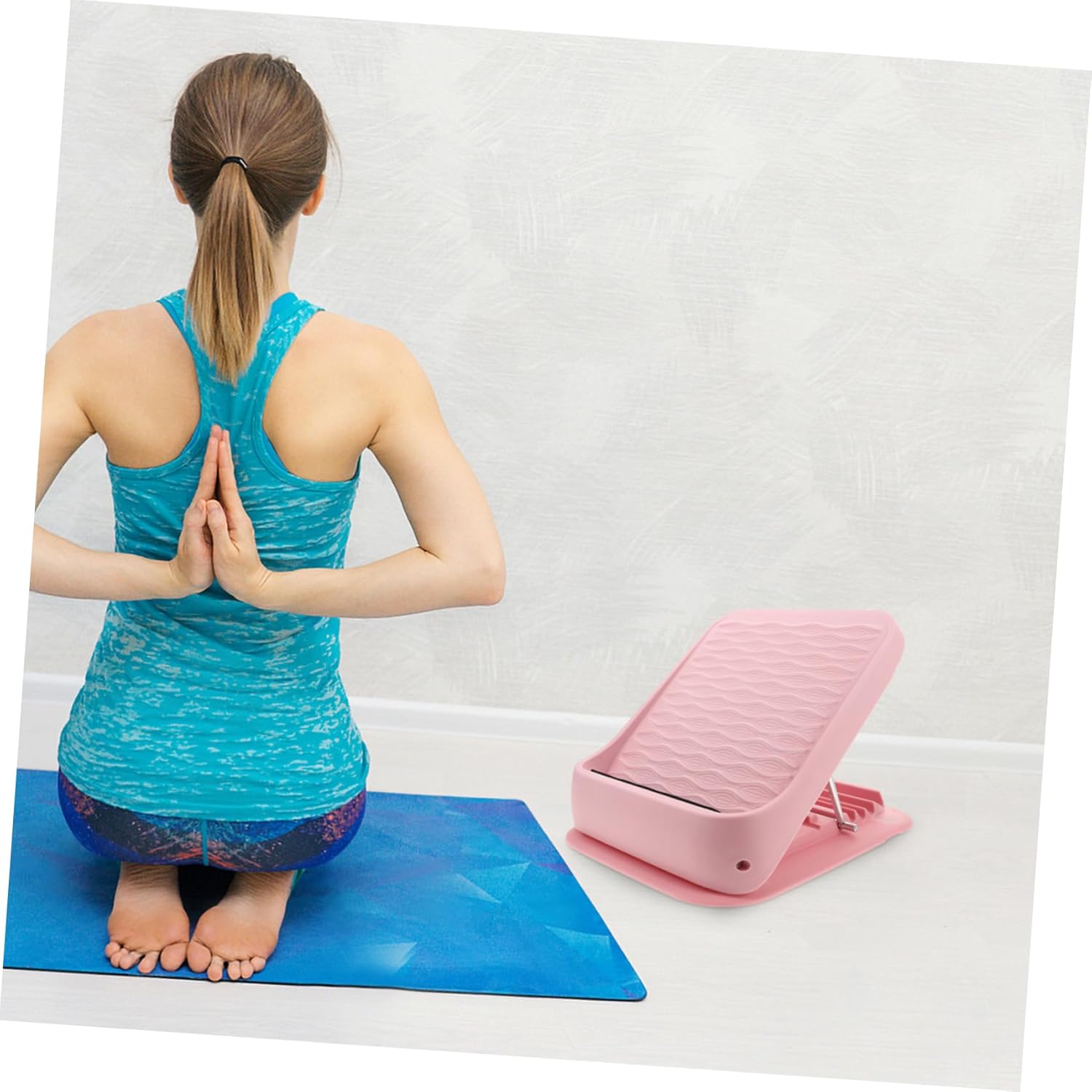 Kisangel Portable Adjustable Incline Board for Calf Stretching Incline Board Fitness Stretching Pedal Compact Calf for Home Use for Flexibility and Leg