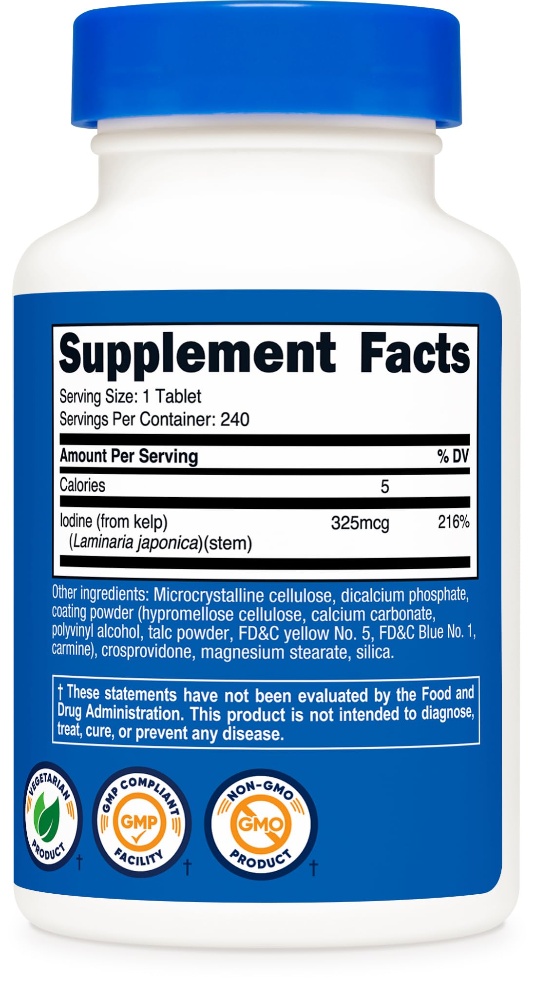 Nutricost Kelp Tablets, 325mcg of Iodine, 240 Tablets, Gluten-Free — Amazon image 5