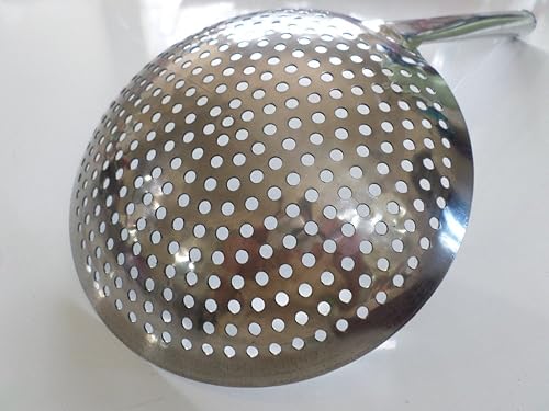 Miniatura 6 de Zhenmei colador comercial resistente del skimmer del acero inoxidable 8 pulgadas diámetro 17 pulgadas de largo