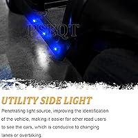 Vista 5 de PSEQT Luces LED redondas laterales de 3/4 pulgadas, indicadores de señal de giro, luz de ojal de bala, impermeable, para remolque, camión, autobús