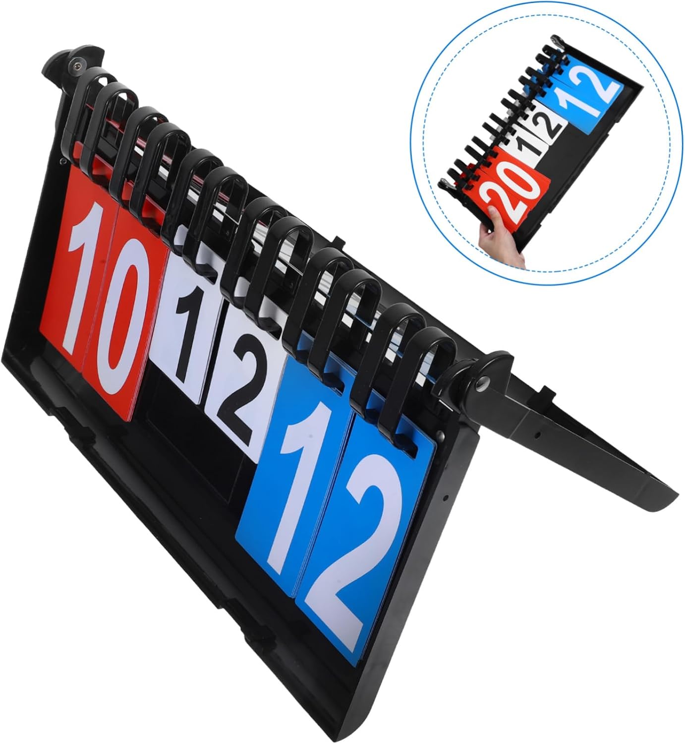 Multi-Function Flip Scoreboard Waterproof Portable Basketball and Table Tennis Score Keeper Sturdy Plastic for Sports Competitions and Events