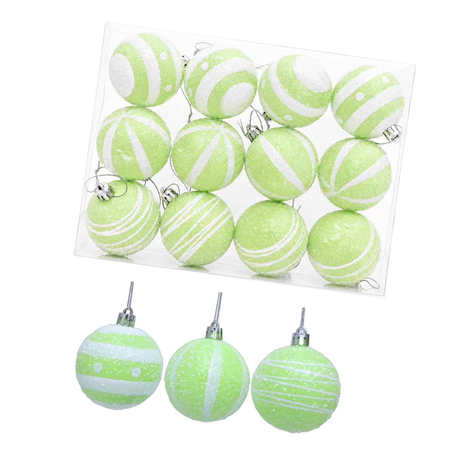 Xinsheinelry 6cm Christmas Decorations 6PCS Shatterproof Ball Ornaments for Festive Party and Home Decoration Permanent Baubles