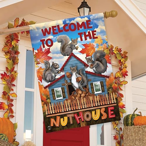 Miniatura 10 de Pizarra de regreso a clases, bandera de casa de otoño, números del ABC, 28 x 40 pulgadas, Briarwood Lane