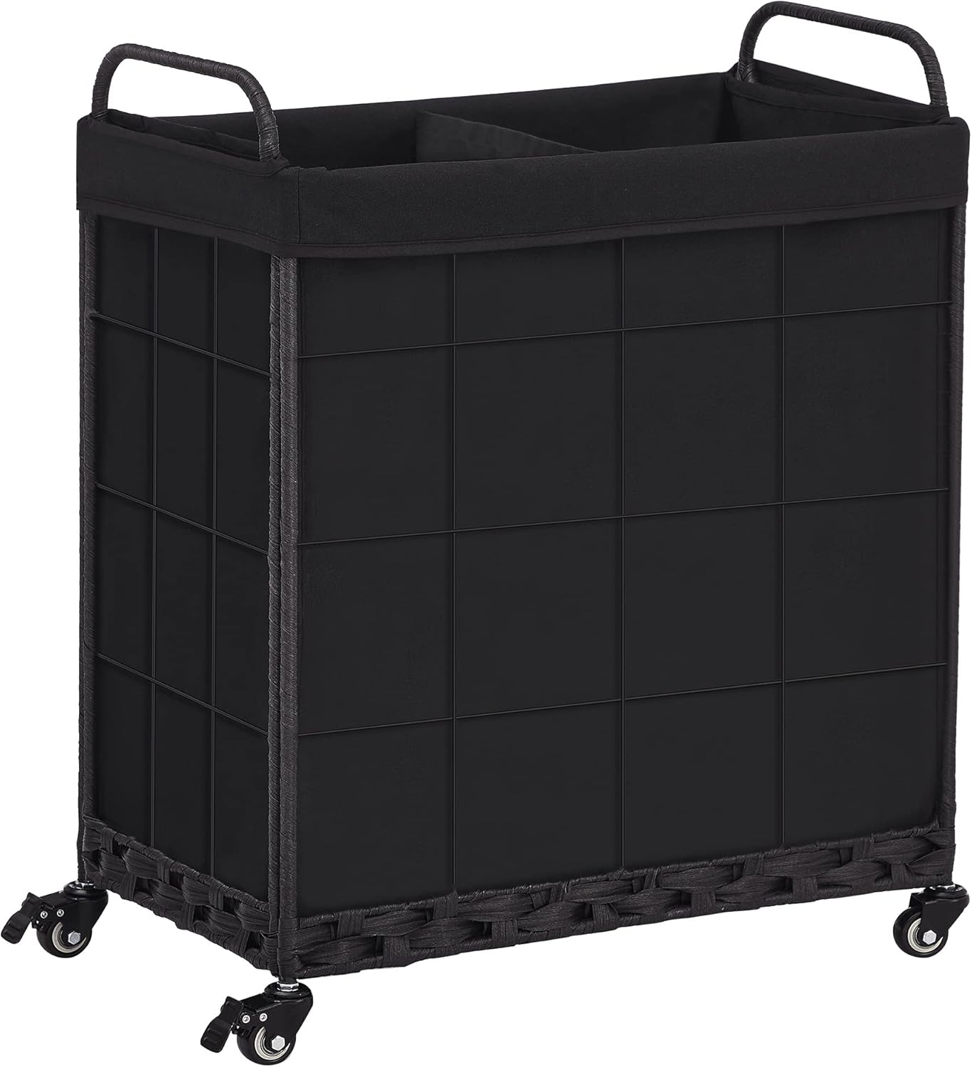 Laundry Hamper with Divided Liner Bag; Collapsible Laundry