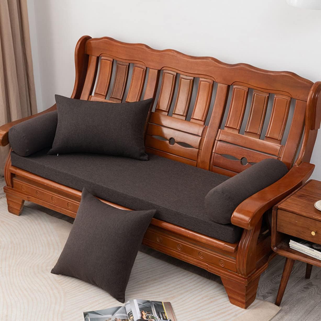 [DLAWF] 座布団 クッション 長い 座布団 ソファー ざぶとん クッション 長座布団 厚い 2人掛け 高反発 座り心地いい 洗