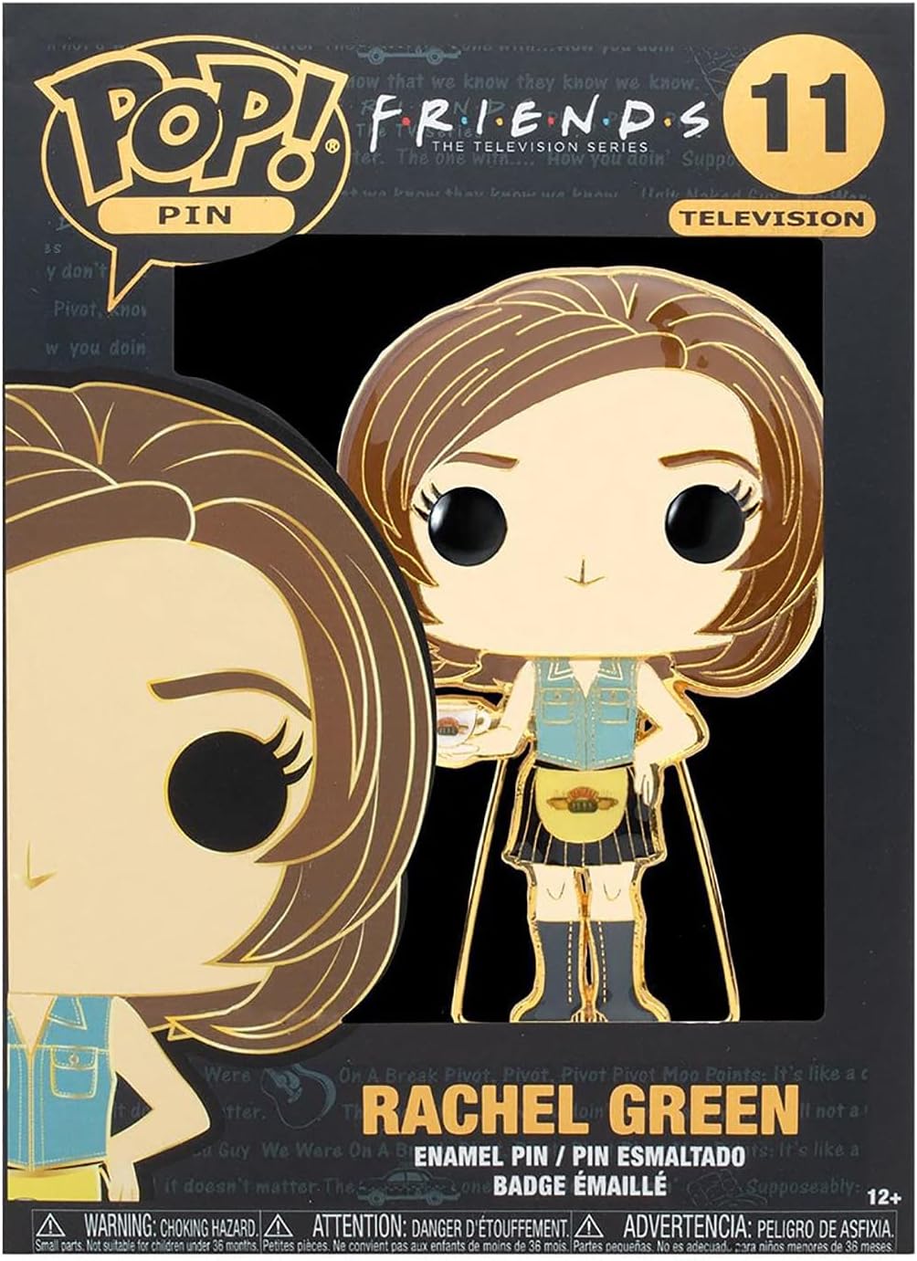 Loungefly Funko POP! Enamel Pins: Friends, Rachel Green, Cute Collectable Novelty Brooch, for Backpacks & Bags, Gift Idea - Image 3