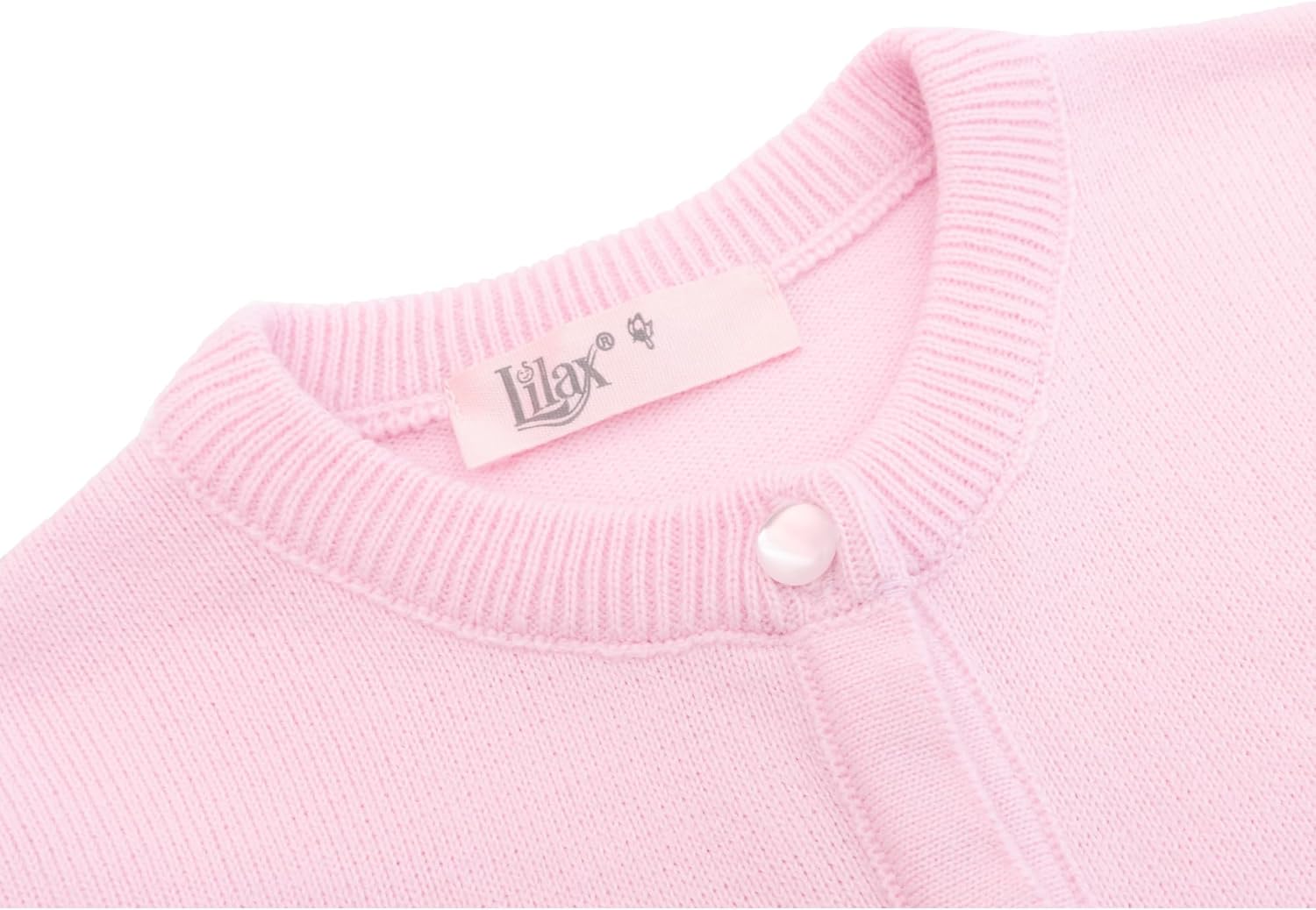 Lilax Little Girls' Knit Basic Cardigan, Long Sleeve Button Up Sweater - Image 5