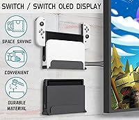 Vista 4 de Wall Mount Storage for SwitchSwitch OLED Console Holder Hooks Keeper Kit Hanging Display Shelf Hanger Rack Safely Store Your Switch Near or Behind