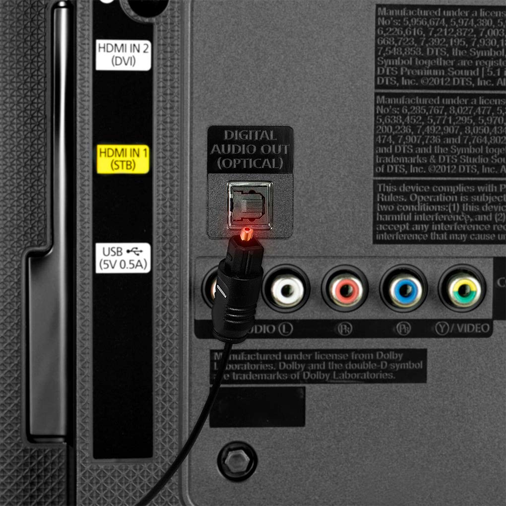 Lot de 2 câbles audio numériques en fibre optique absorbant les chocs pour TV, cinéma, barre de son, cordon de 20 m