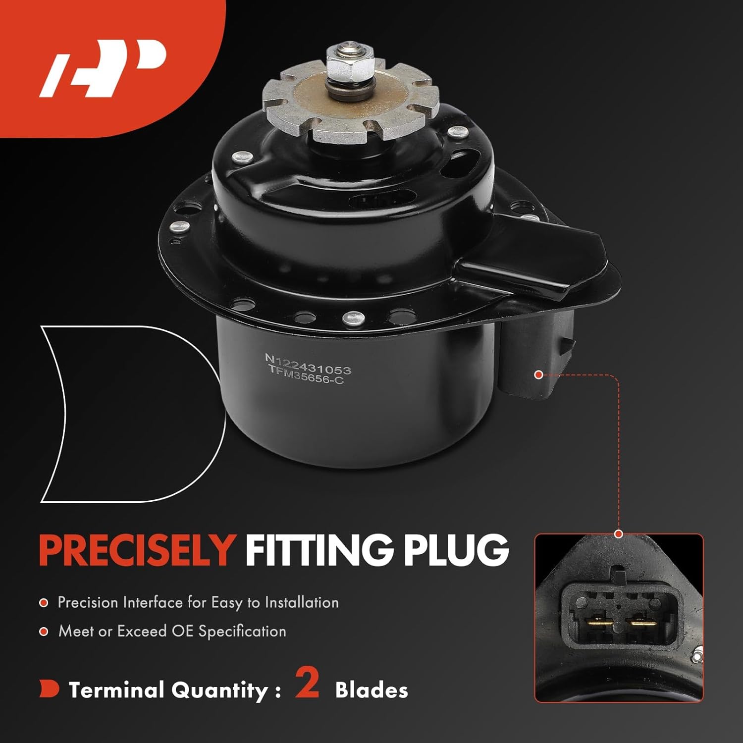 A-Premium Radiator Fan Motor Compatible with Chevy, Buick, Cadillac, GMC, Isuzu, Oldsmobile, Pontiac, Saturn & Geo Models - Impala, Camaro, Regal, 60 Special, G1500, I-Mark, 88, 6000, SC, Spectrum