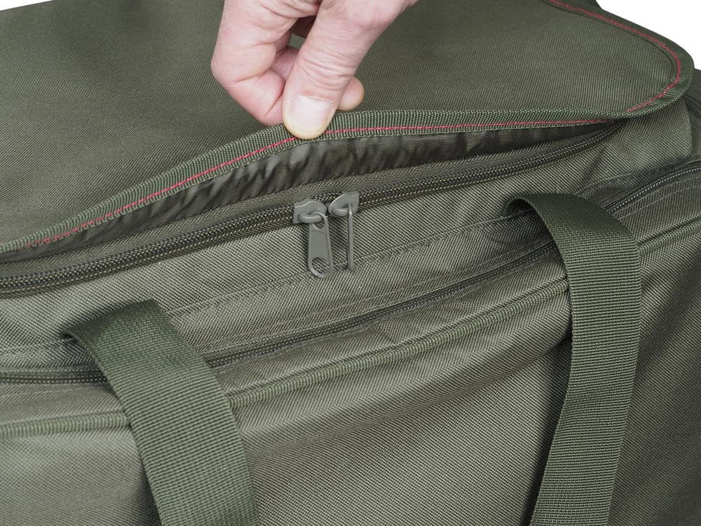 JRC Defender II Carryall torba wędkarska, poliester 500D, zielona, wodoodporna, 50 x 30 x 29 cm, kompaktowa, wyściełany pasek na ramię