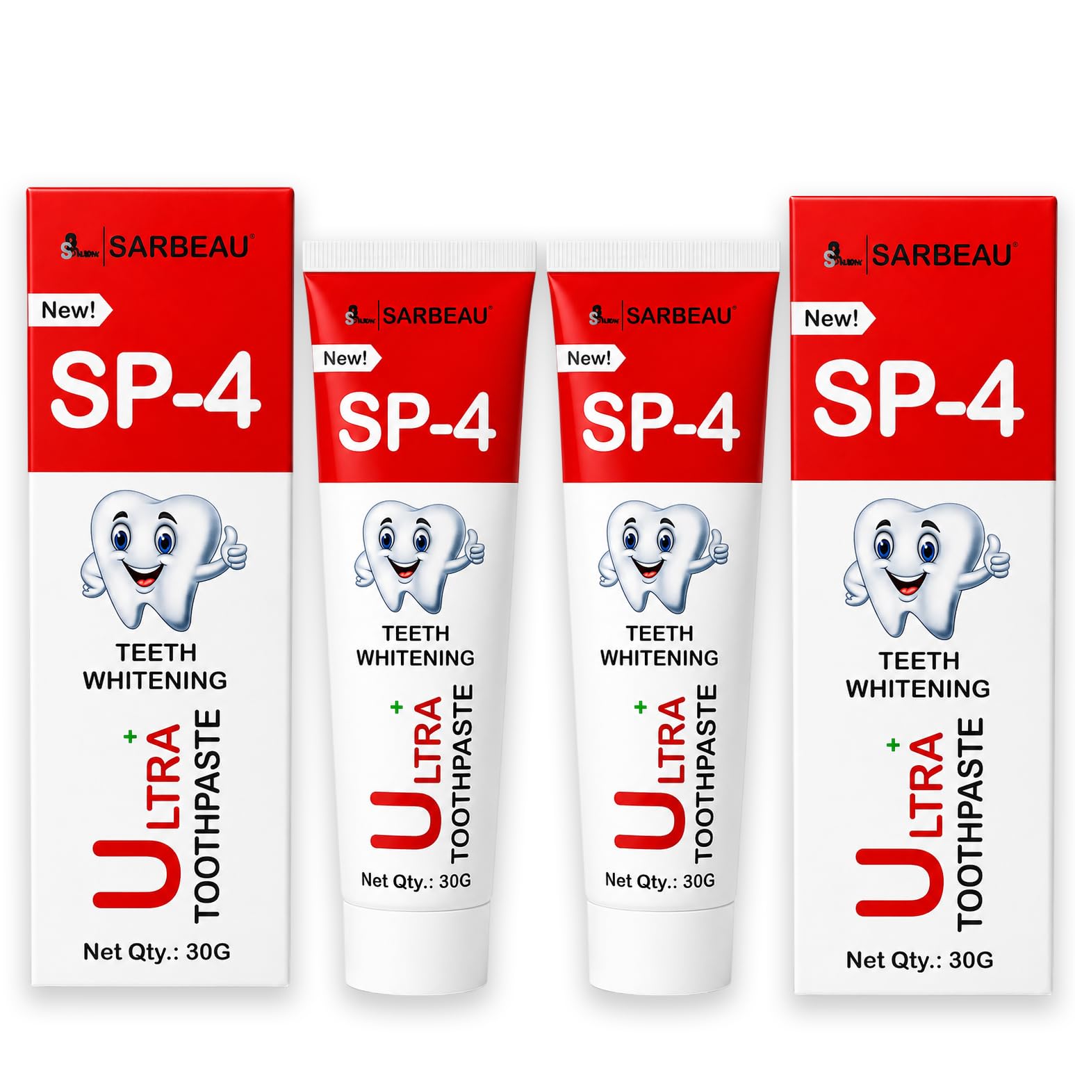 New Advanced Original SP4 Teeth Whitening Toothpaste for Yellow Teeth | Ultra Brightening Deep Cleaning Formula for Surface Stain Removal | Fresh Breath Enamel Protection Oral Care | Removes Coffee Tea Tobacco Food Stains | Daily Whitening Toothpaste for Men and Women-image-33