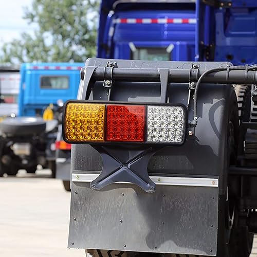 Miniatura 2 de Auovo 75 luces LED traseras de camión DC12V ámbar rojo blanco señal de giro de freno de marcha atrás remolque barra de luz trasera lámparas