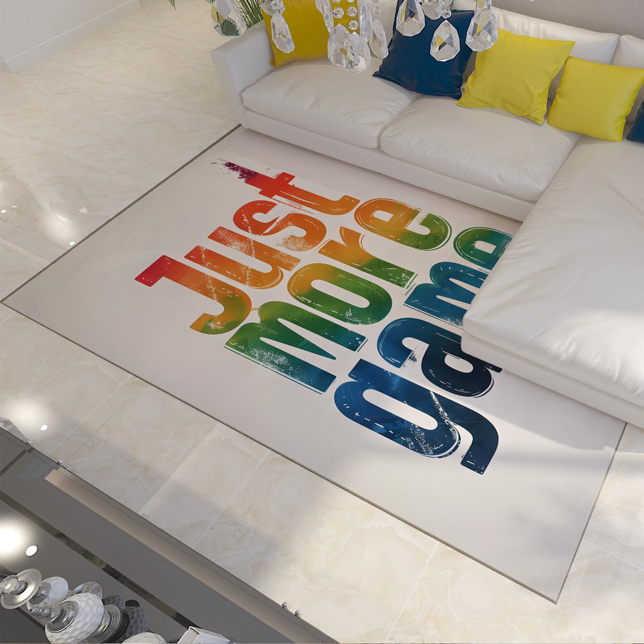 Tapis de salle de jeux 90x150 cm style urbain et doux pour enfants
