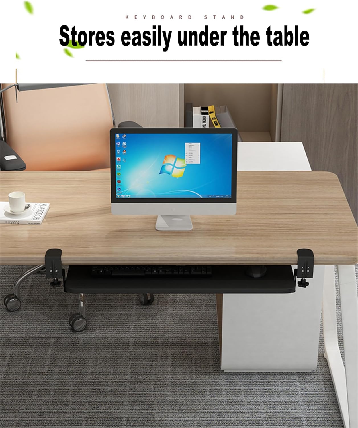 BONTEC (ボンテック) キーボードトレイ デスク下 引き出し式 デスク下