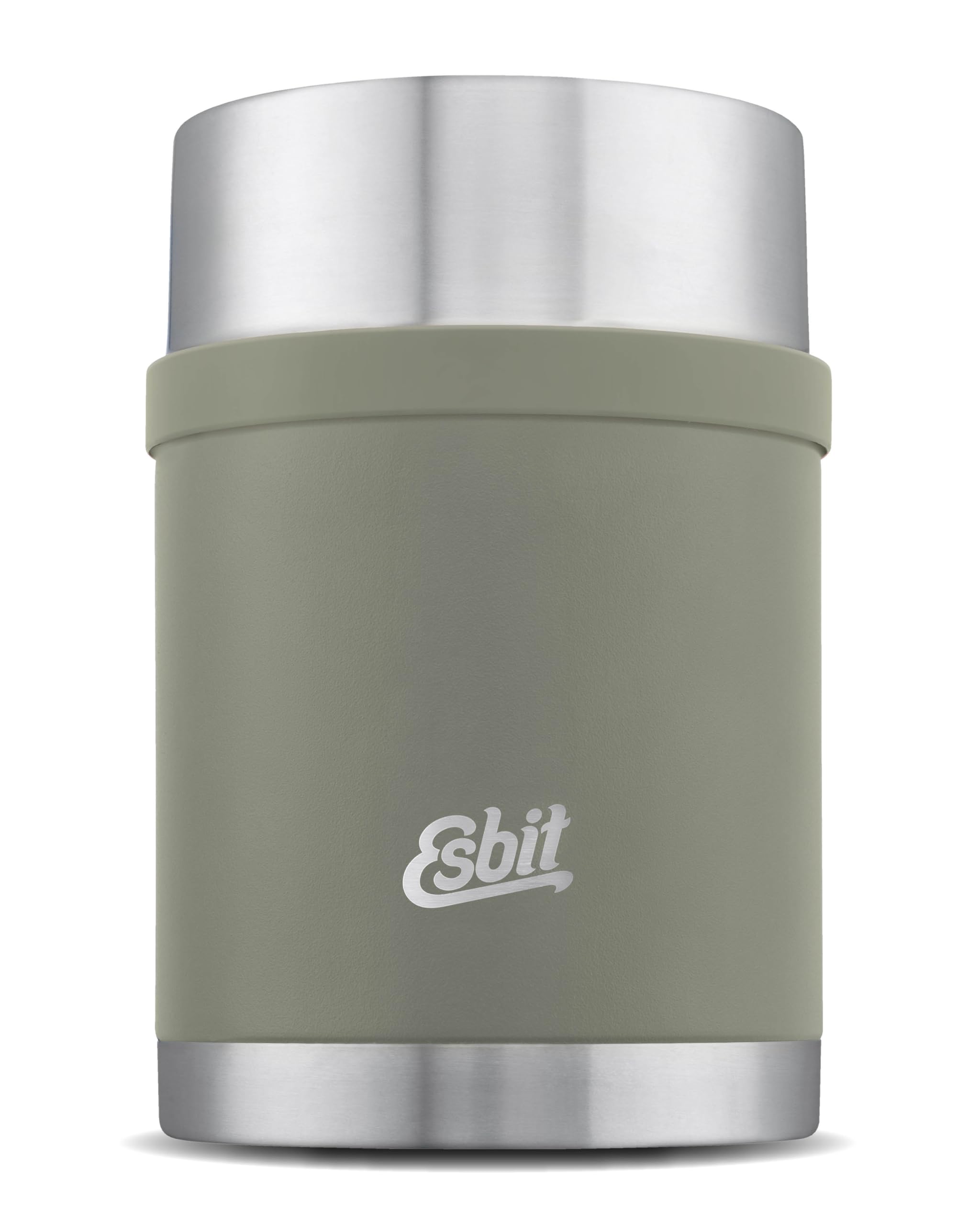 Esbit Thermobehälter Sculptor für Essen - Warmhaltebehälter 750 ml in Stone Grey - aus Edelstahl für warme und kalte Speisen