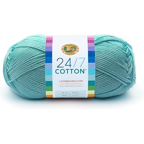 [Keyword-optimized Title] Lion Brand Yarn 24/7 Cotton® Yarn for Ice Yarn Crocheting Projects