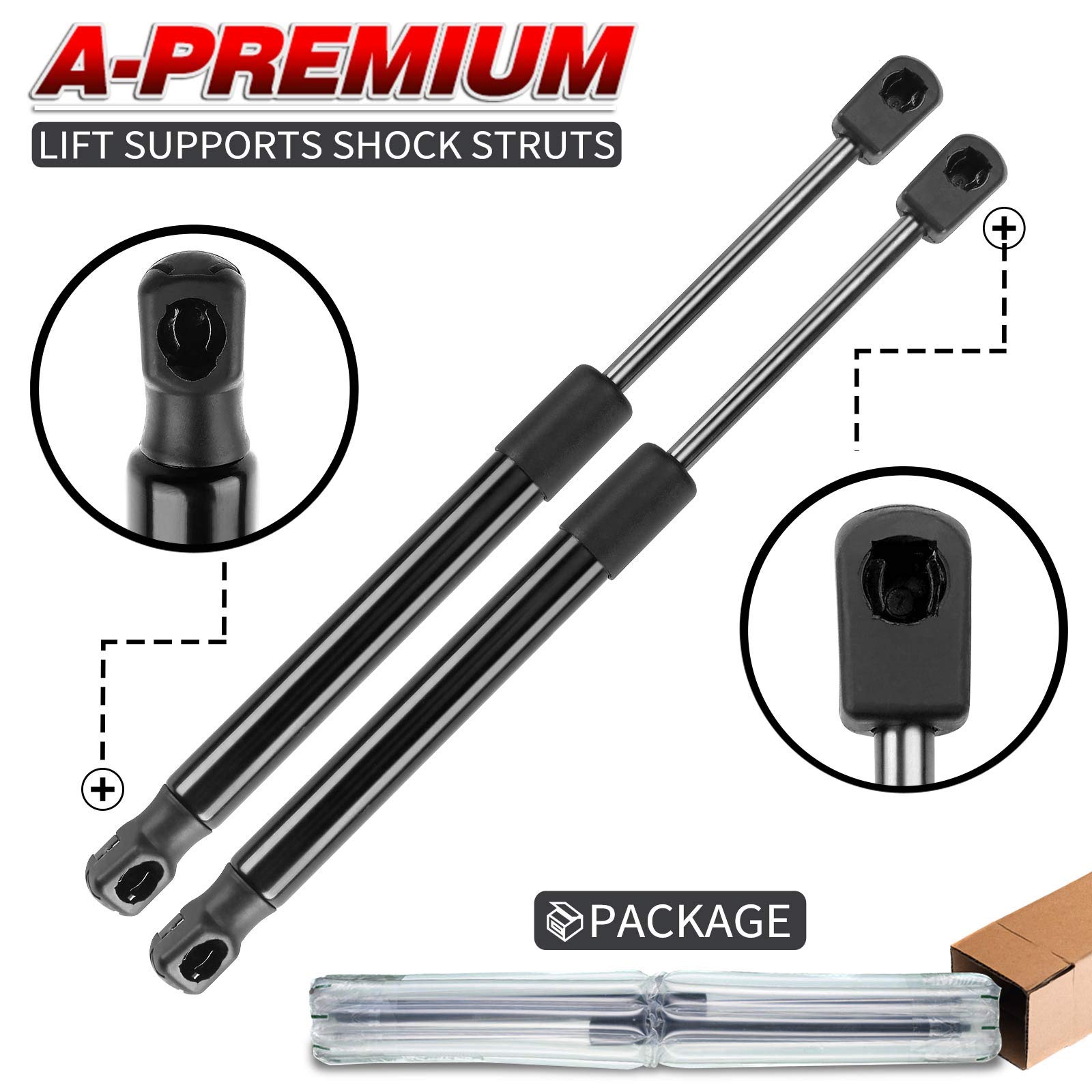A-Premium Mustang Rear Tailgate Lift Supports, Shock Struts Compatible with Ford 2005-2014, 2-PC Set, 5R3Z63406A10AA, AR3Z63406A10A, 6R3Z63406A10A, 6457, SG404083