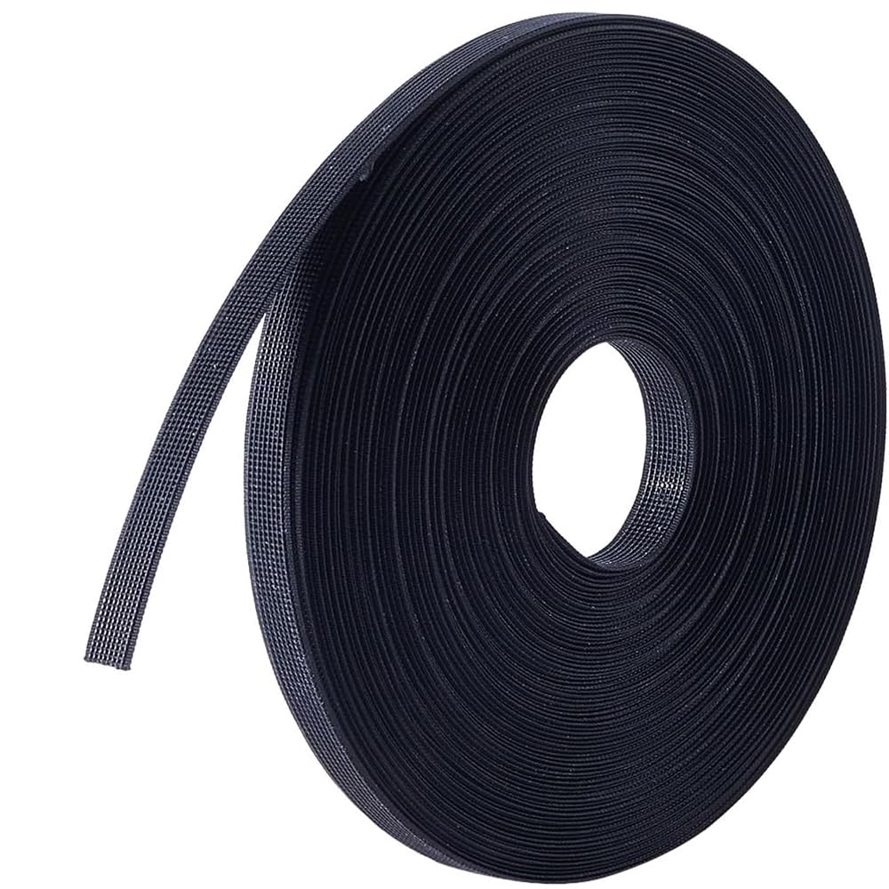 Boning for Sewing Corset, 12mm Wide Polyester Boning for Sewing Garment Accessories Bra Boning Tool for Corsets Bridal Gowns Evening Gowns Lingerie Hats (5meter,Black)