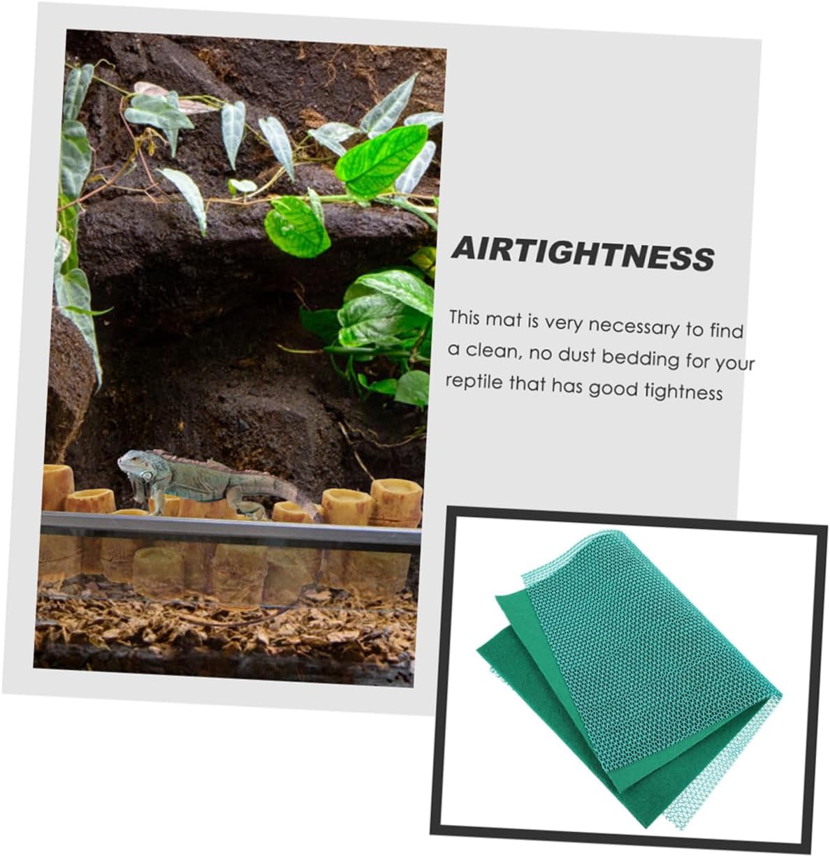 1set Cage Mat for Reptiles Tortoise Box Pad Reptile Heating Pad Indoor Habitat Terrarium Liner