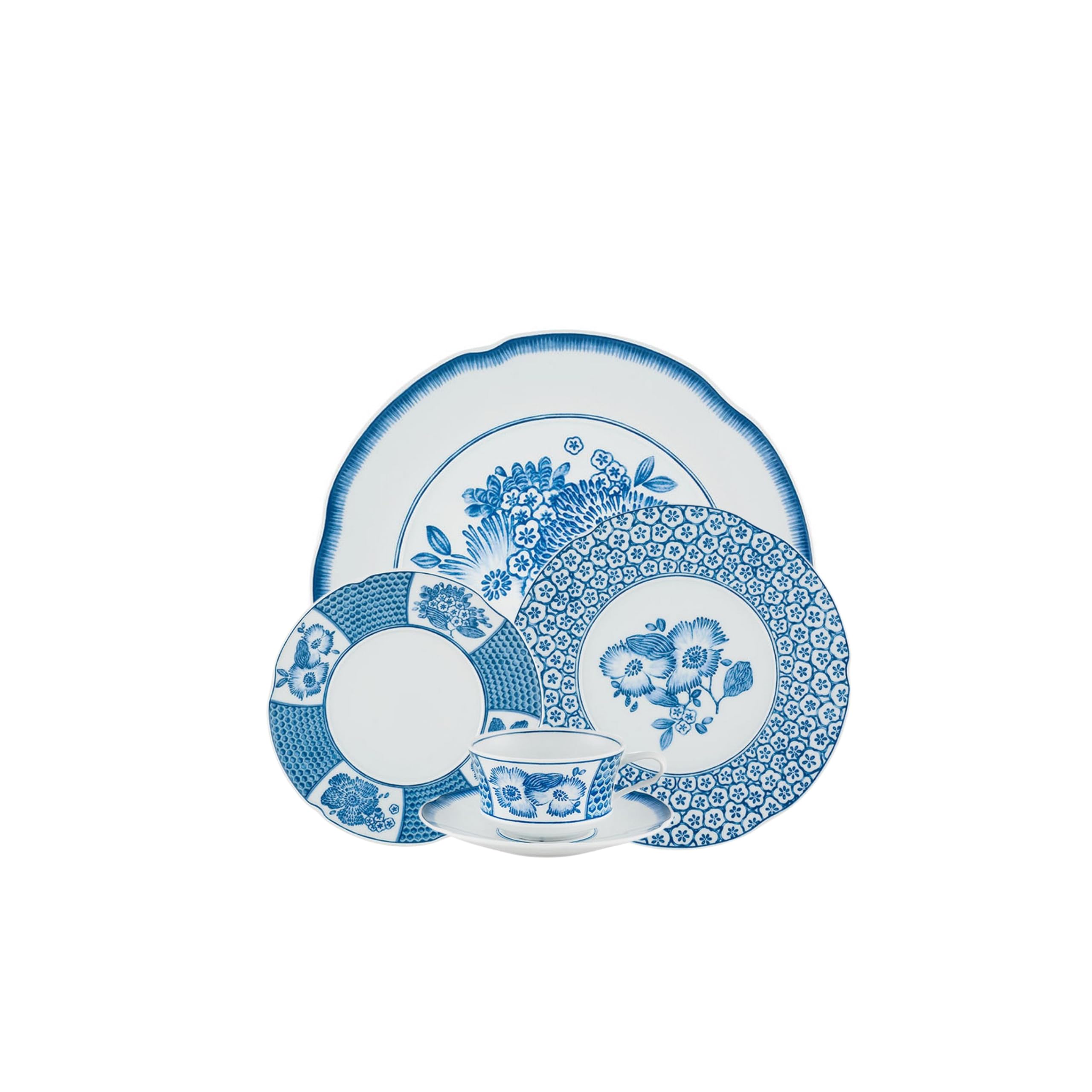 Vista Alegre Coralina Blue 5-Piece Place Setting