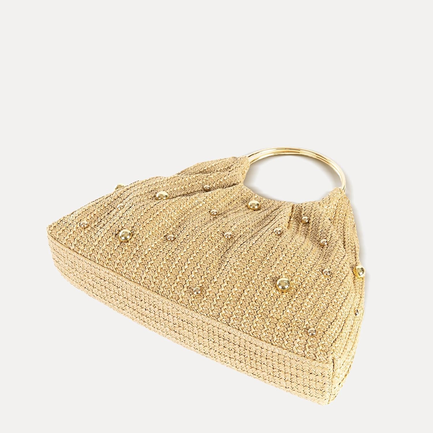 Raffia Bag for Women, Straw Beach Bag, Clutch Bag Suitable for Vacation Travel Daily
