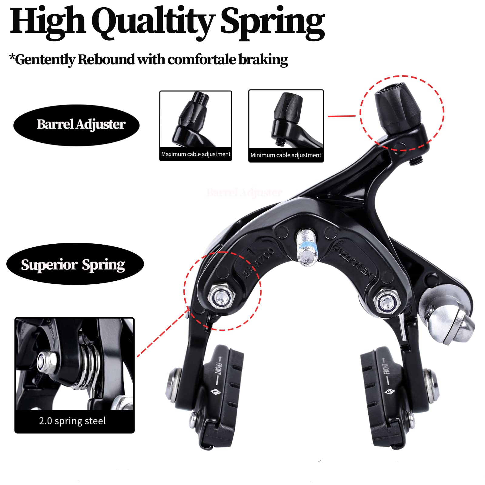 Pivot Pad RUJOI Bike Brake Lever Set,1 Pair Aluminum Alloy Bicycle