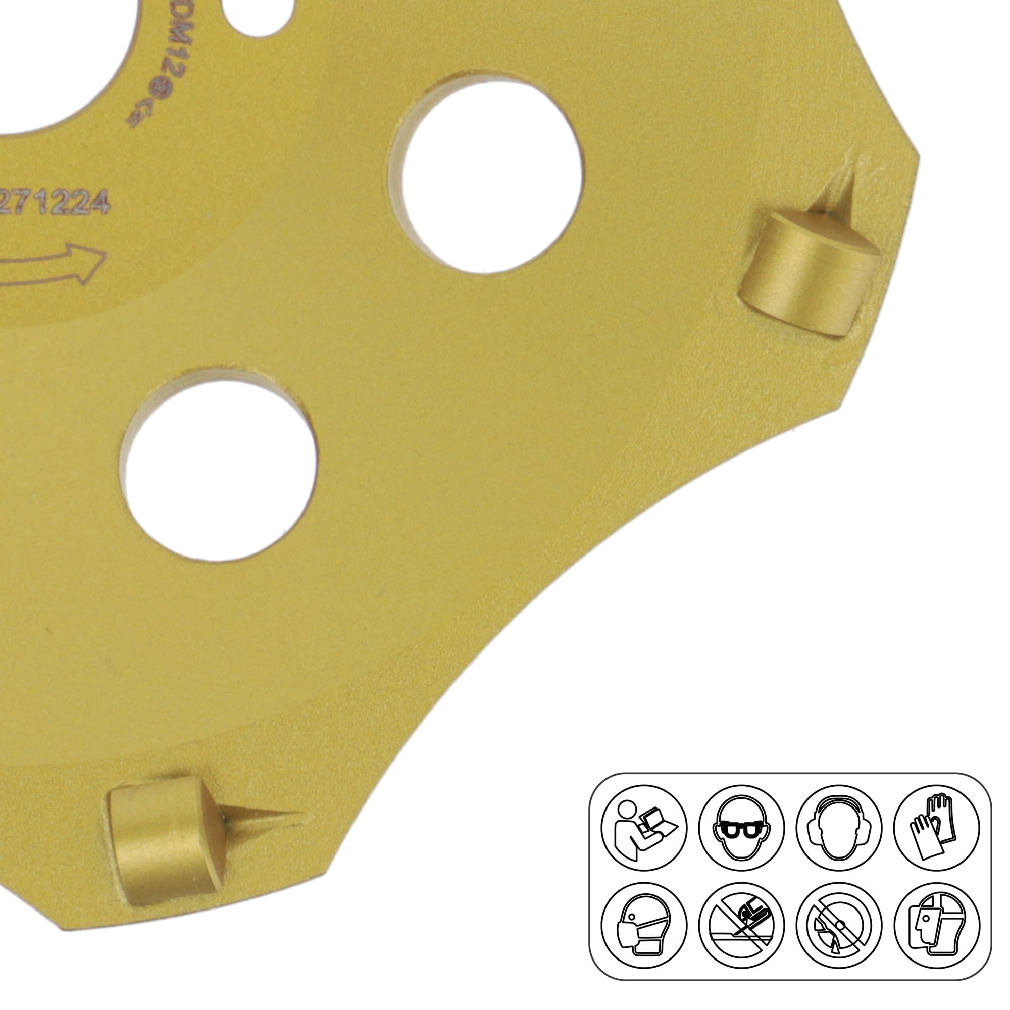 PRODIAMANT PKD diamentowa tarcza szlifierska 150 mm do szlifierki kątowej, szlifierki do betonu – 6 segmentów do betonu, jastrychu i powłok klejących